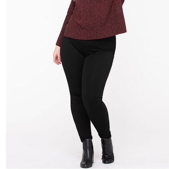 BLACK PONTE BUTTON FRONT SKINNY LEG - Picture 4 of 10